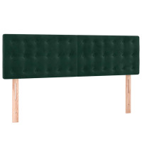 Produktbild för Ramsäng med madrass mörkgrön 140x190 cm sammet