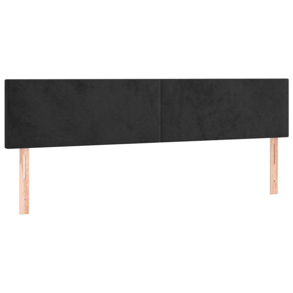 Produktbild för Ramsäng med madrass svart 160x200 cm sammet