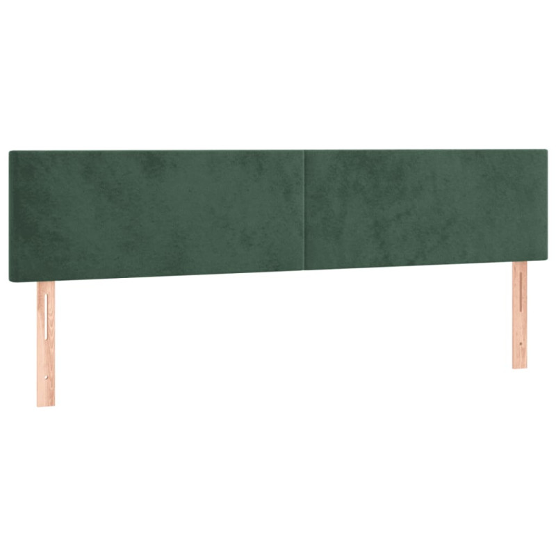 Produktbild för Ramsäng med madrass mörkgrön 180x200 cm sammet