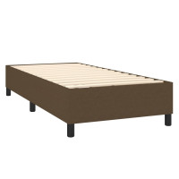 Produktbild för Ramsäng med madrass mörkbrun 90x200 cm tyg
