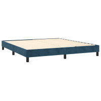 Produktbild för Ramsäng med madrass mörkblå 160x200 cm sammet