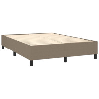 Produktbild för Ramsäng med madrass taupe 140x200 cm tyg