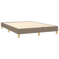 Produktbild för Ramsäng med madrass taupe 140x190 cm tyg