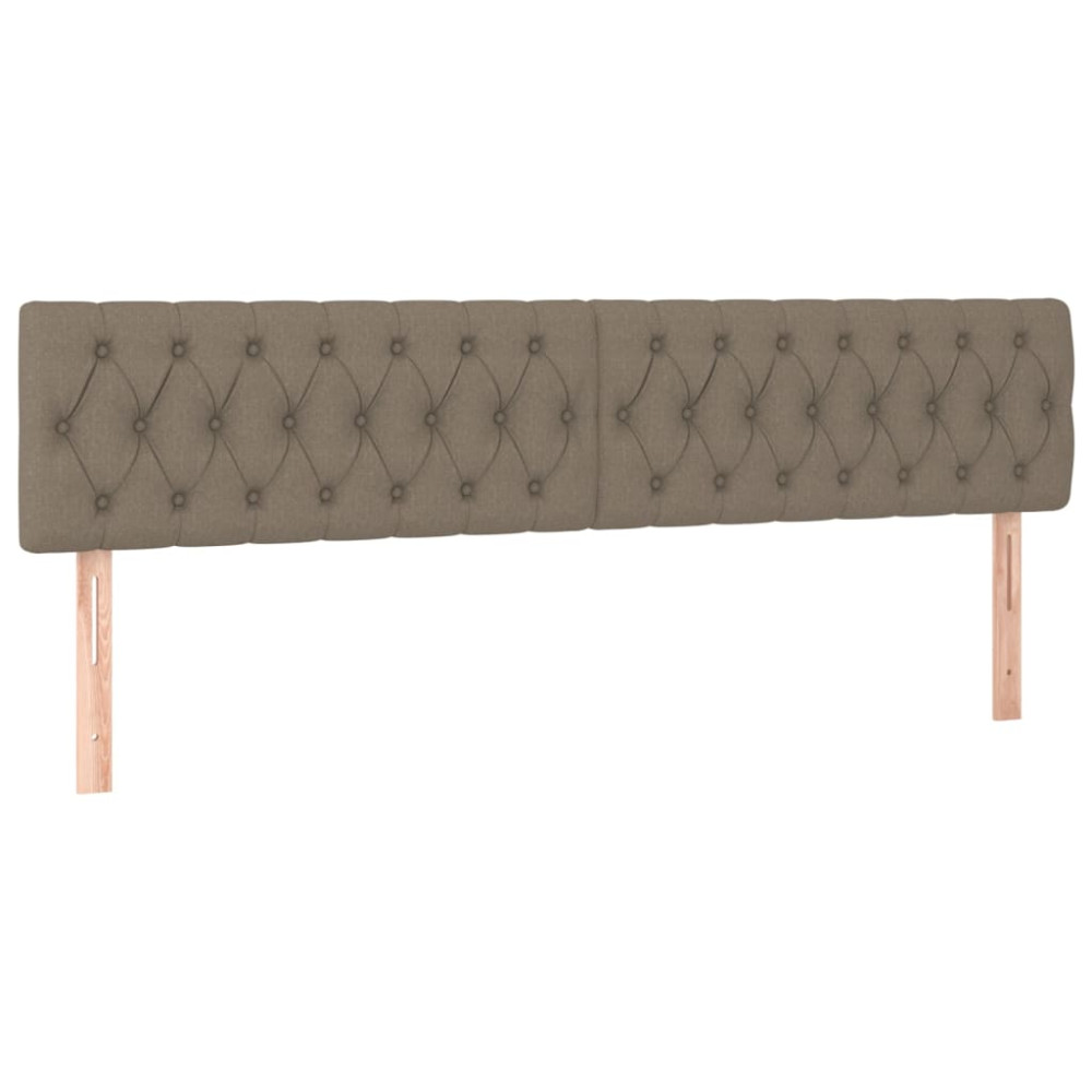 Produktbild för Ramsäng med madrass taupe 180x200 cm tyg