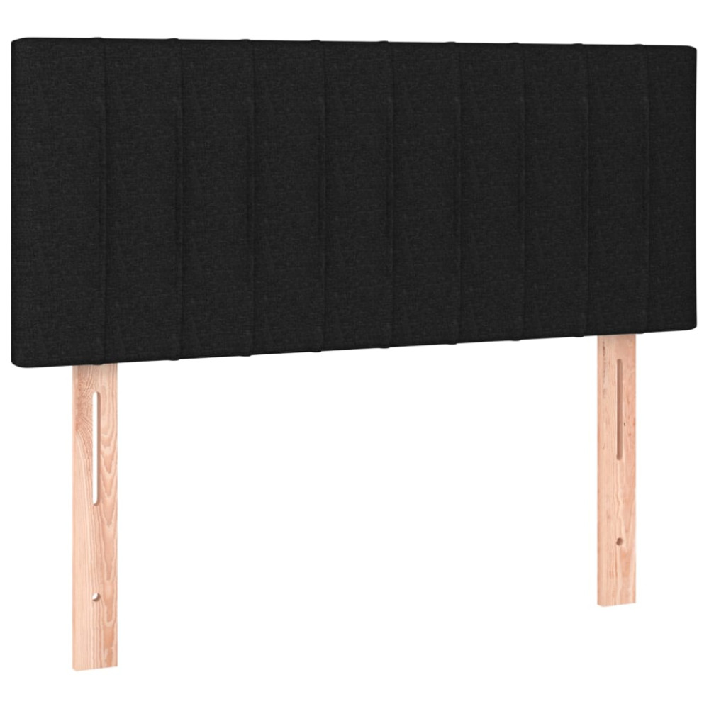 Produktbild för Ramsäng med madrass svart 90x190 cm tyg