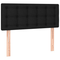 Produktbild för Ramsäng med madrass svart 90x190 cm tyg