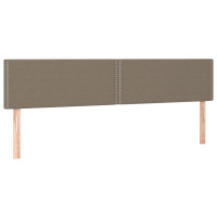 Produktbild för Ramsäng med madrass taupe 180x200 cm tyg