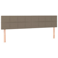 Produktbild för Ramsäng med madrass taupe 180x200 cm tyg