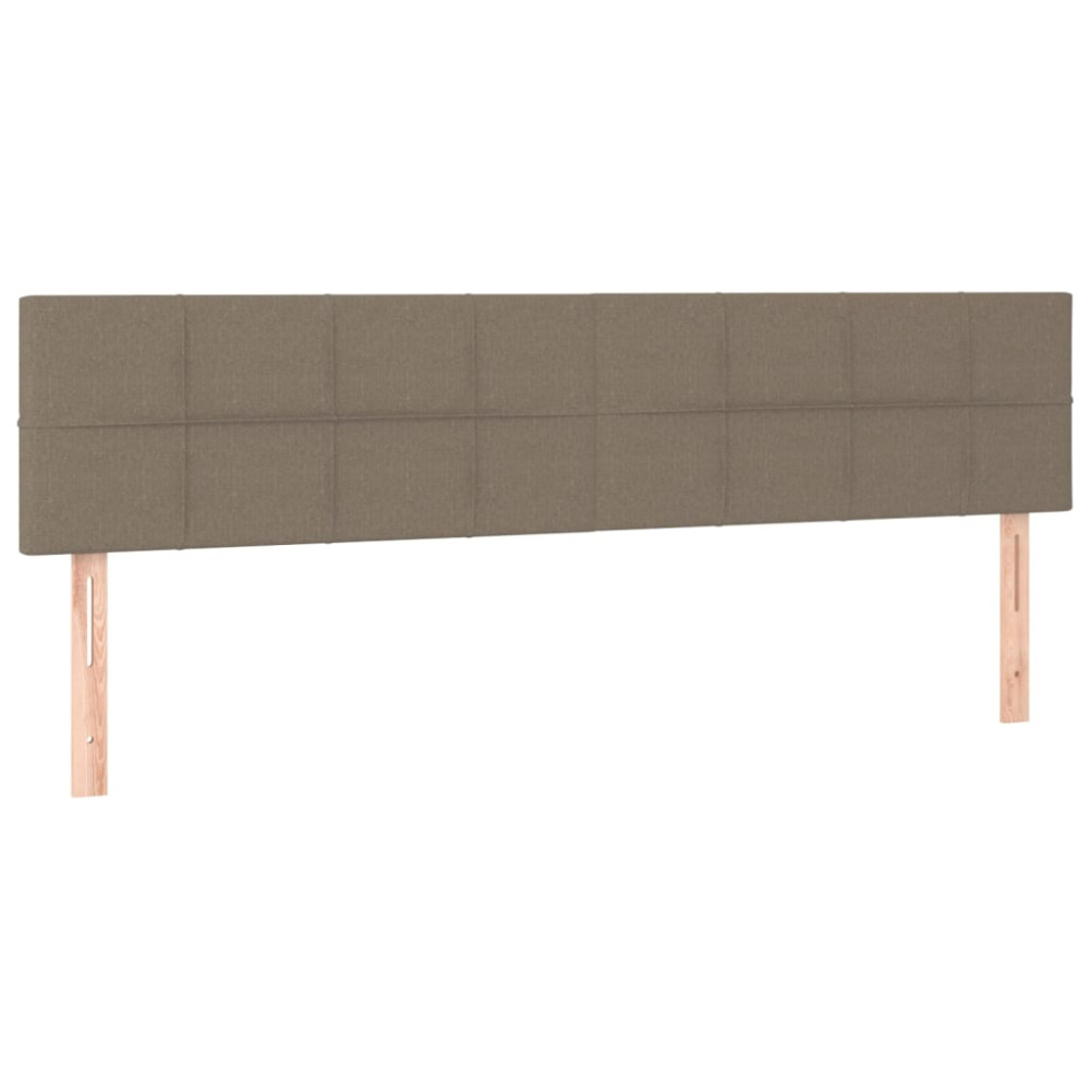 Produktbild för Ramsäng med madrass taupe 180x200 cm tyg