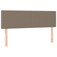 Produktbild för Ramsäng med madrass taupe 140x190 cm tyg