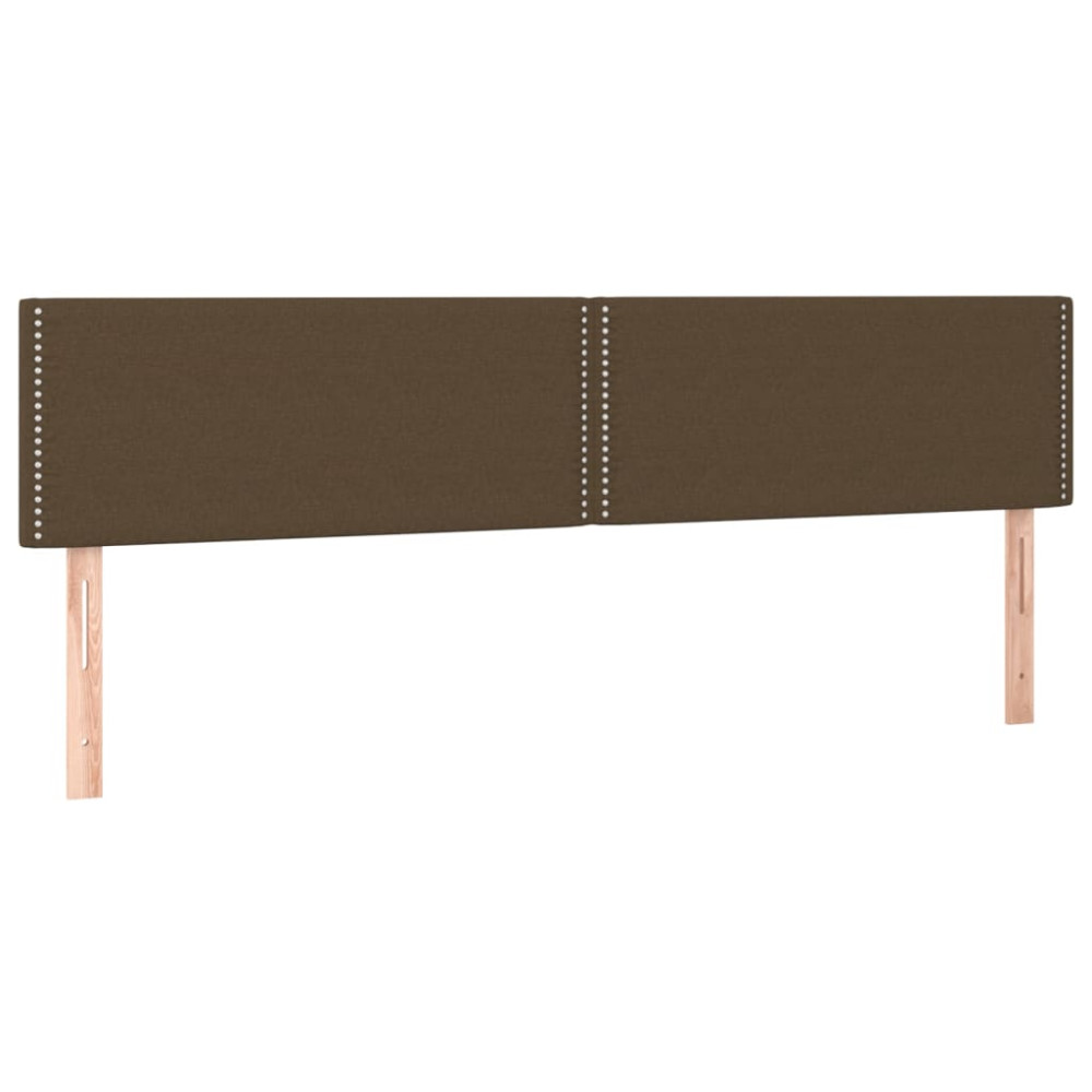 Produktbild för Ramsäng med madrass mörkbrun 180x200 cm tyg