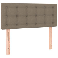 Produktbild för Ramsäng med madrass taupe 90x200 cm tyg