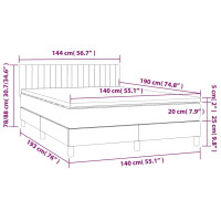 Produktbild för Ramsäng med madrass mörkgrön 140x190 cm sammet