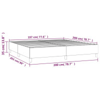 Produktbild för Sängram grå 200x200 cm konstläder