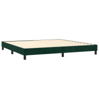 Produktbild för Ramsäng med madrass mörkgrön 200x200 cm sammet