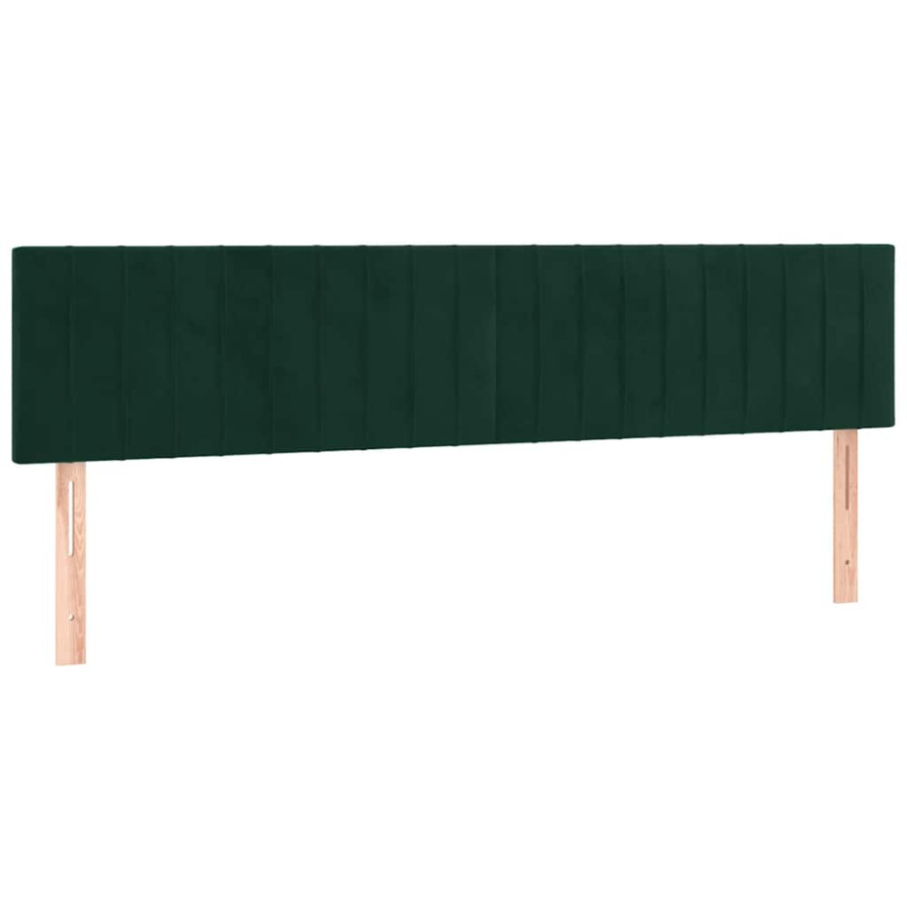 Produktbild för Ramsäng med madrass mörkgrön 200x200 cm sammet