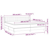 Produktbild för Ramsäng med madrass mörkgrön 200x200 cm sammet