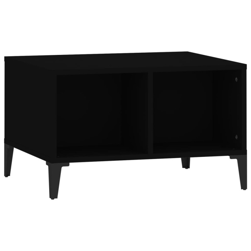 Produktbild för Soffbord svart 60x50x36,5 cm konstruerat trä