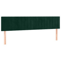 Produktbild för Ramsäng med madrass mörkgrön 200x200 cm sammet