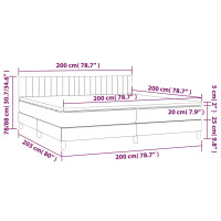 Produktbild för Ramsäng med madrass mörkgrön 200x200 cm sammet