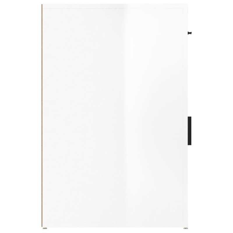 Produktbild för Skrivbordskåp högglans vit 40x49x75 cm konstruerat trä