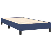 Produktbild för Ramsäng med madrass blå 90x200 cm tyg