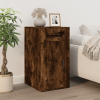 Produktbild för Skrivbordskåp rökfärgad ek 40x49x75 cm konstruerat trä