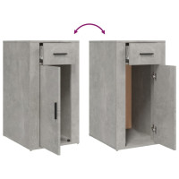 Produktbild för Skrivbordskåp betonggrå 40x49x75 cm konstruerat trä