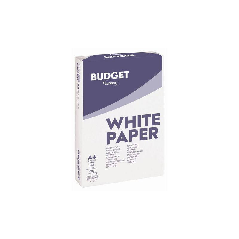 Produktbild för Kop.ppr LYRECO Budget A4 80g oh 500/fp