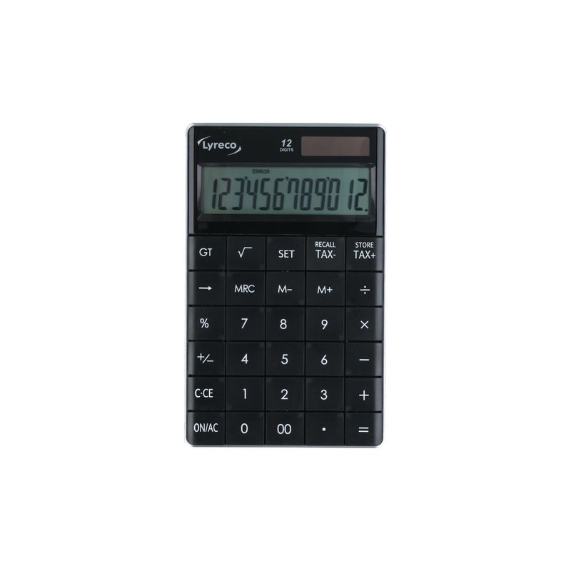 Produktbild för Bordsräknare LYRECO 1589 12 siffror sva