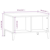 Produktbild för Soffbord grå sonoma 60x50x36,5 cm konstruerat trä