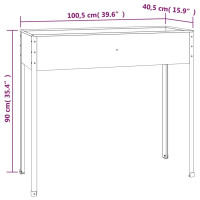 Produktbild för Odlingslåda antracit 100,5x40,5x90 cm galvaniserat stål