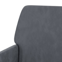 Miniatyr av produktbild för Fåtölj mörkgrå 62x79x79 cm sammet
