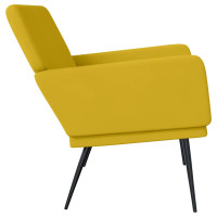 Produktbild för Bänk gul 108x79x79 cm sammet
