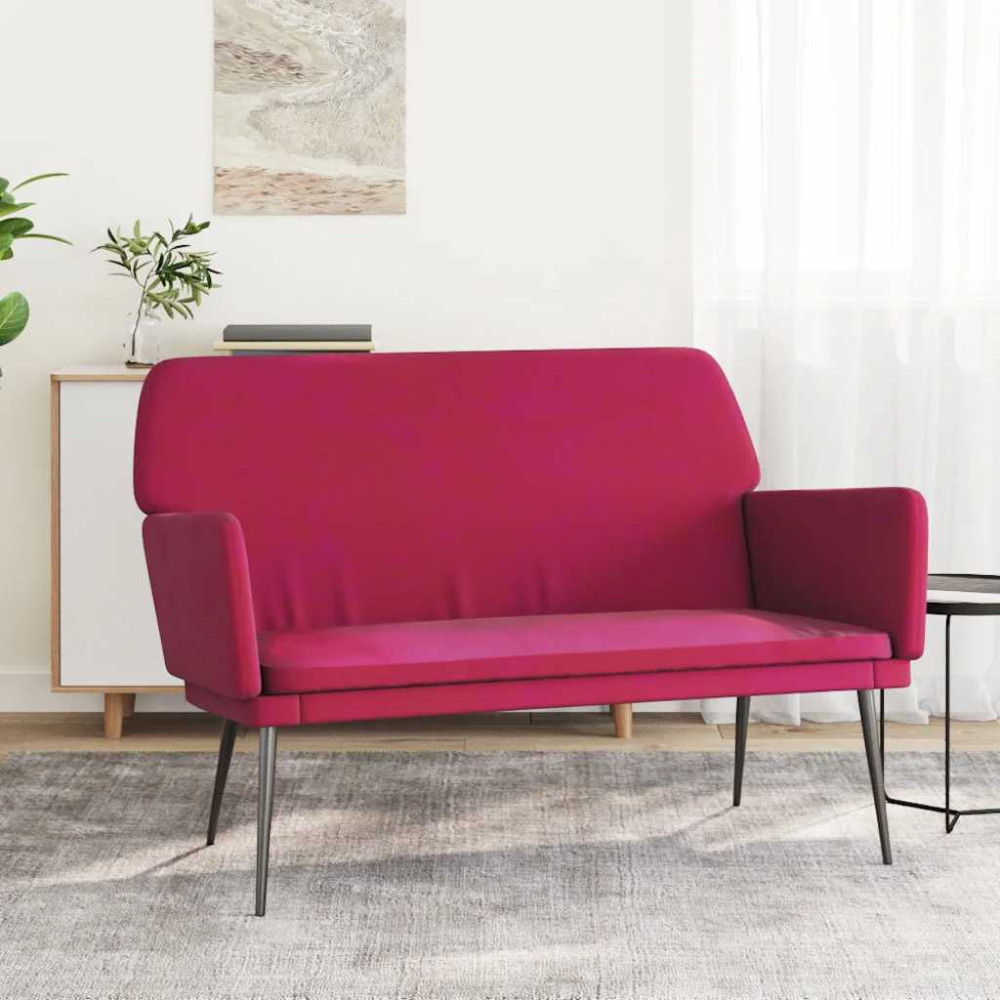 Produktbild för Bänk vinröd 108x79x79 cm sammet