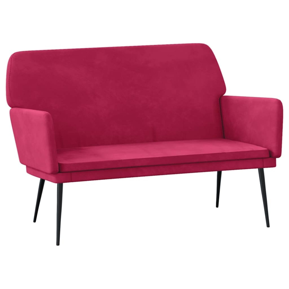 Produktbild för Bänk vinröd 108x79x79 cm sammet