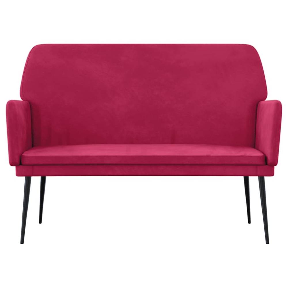 Produktbild för Bänk vinröd 108x79x79 cm sammet