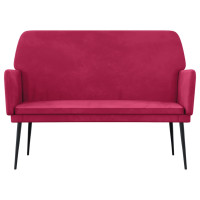 Produktbild för Bänk vinröd 108x79x79 cm sammet