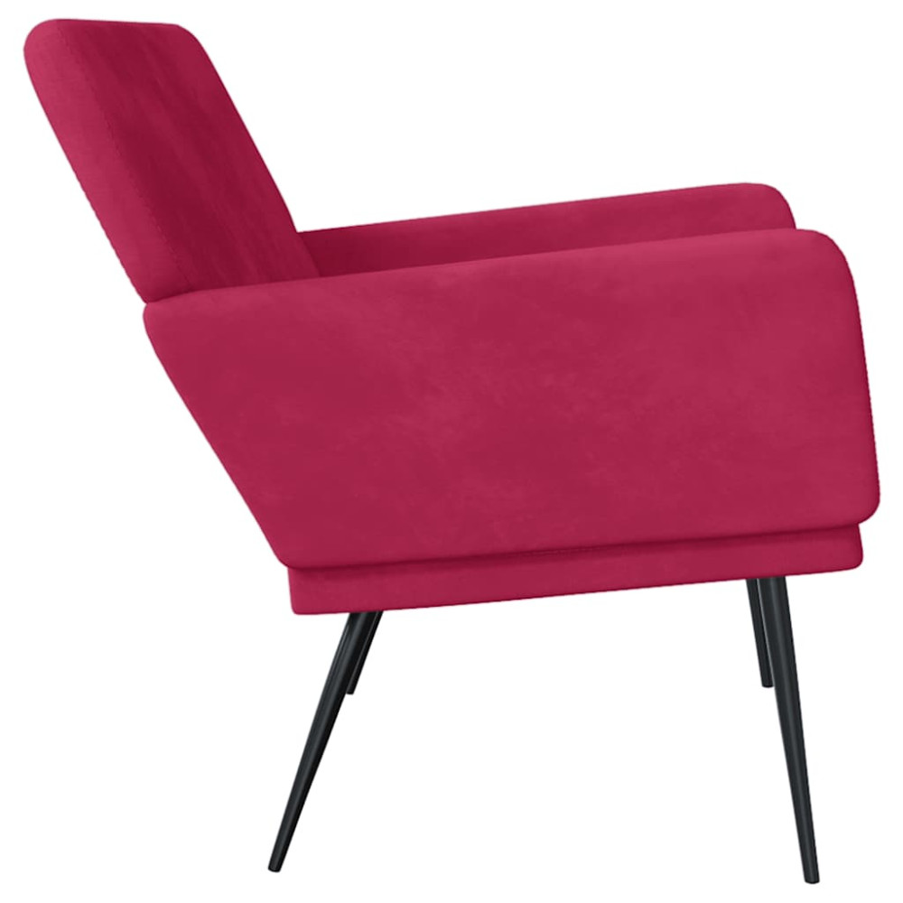 Produktbild för Bänk vinröd 108x79x79 cm sammet