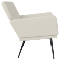 Produktbild för Bänk gräddvit 108x79x79 cm sammet