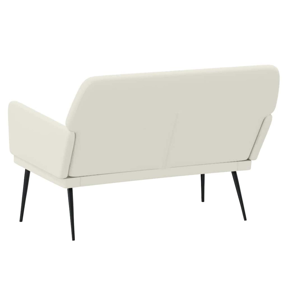 Produktbild för Bänk gräddvit 108x79x79 cm sammet