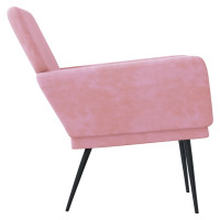 Produktbild för Fåtölj rosa 62x79x79 cm sammet