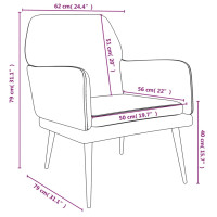 Produktbild för Fåtölj rosa 62x79x79 cm sammet