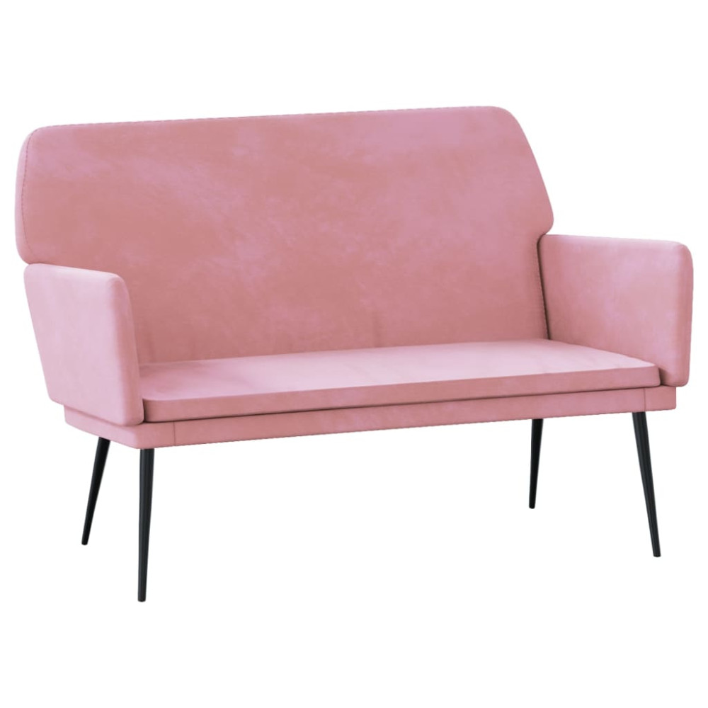 Produktbild för Bänk rosa 108x79x79 cm sammet