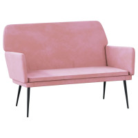 Produktbild för Bänk rosa 108x79x79 cm sammet