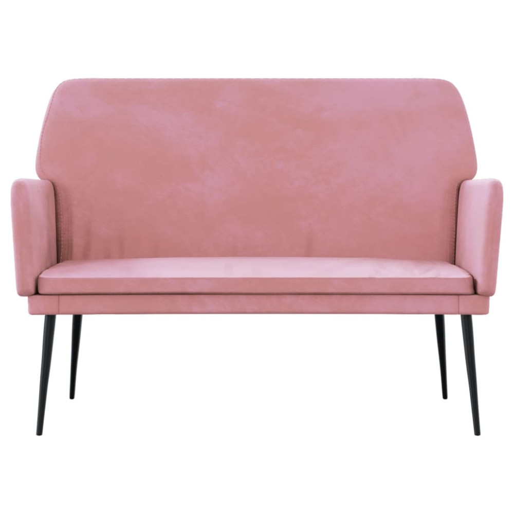 Produktbild för Bänk rosa 108x79x79 cm sammet