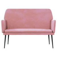 Produktbild för Bänk rosa 108x79x79 cm sammet