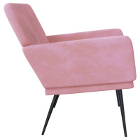 Produktbild för Bänk rosa 108x79x79 cm sammet