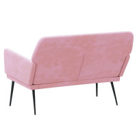 Produktbild för Bänk rosa 108x79x79 cm sammet