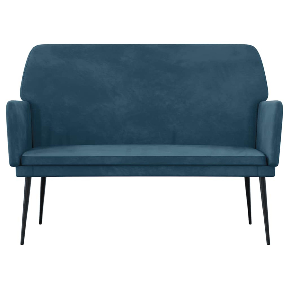 Produktbild för Bänk blå 108x79x79 cm sammet